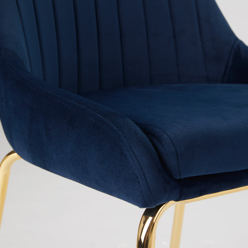 Moira Blue Velvet-Dining Chair XC