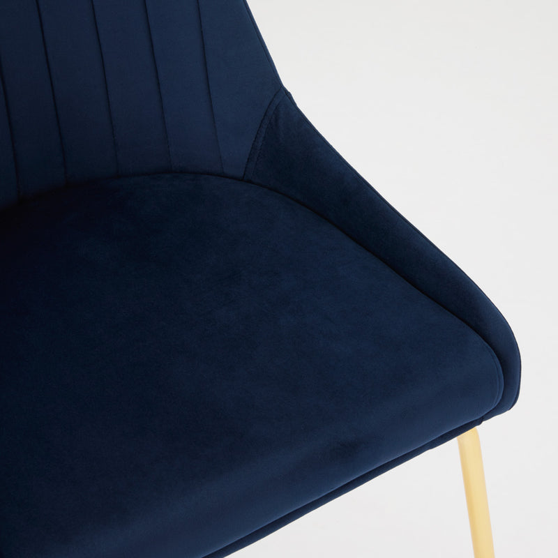 Moira Blue Velvet-Dining Chair XC