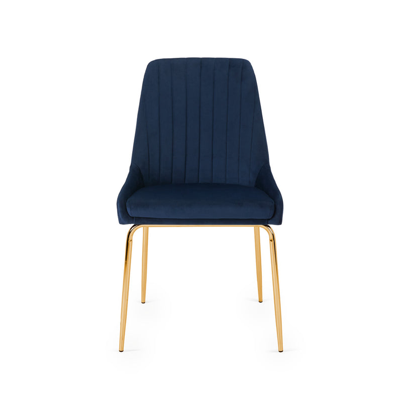 Moira Blue Velvet-Dining Chair XC