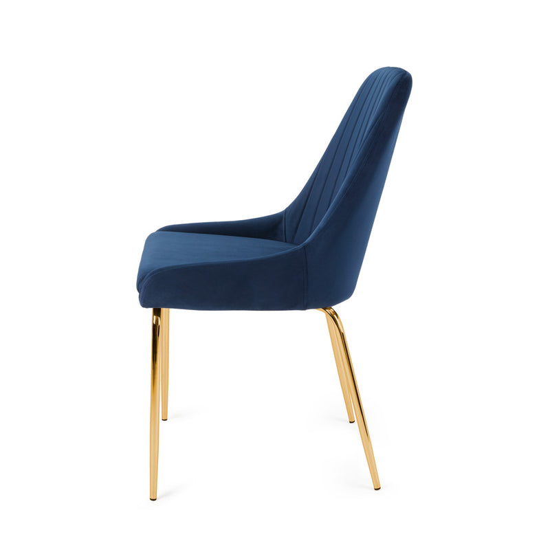 Moira Blue Velvet-Dining Chair XC