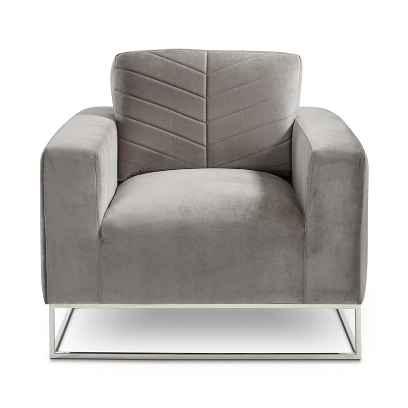 Franklin Grey Velvet- Accent Chair XC