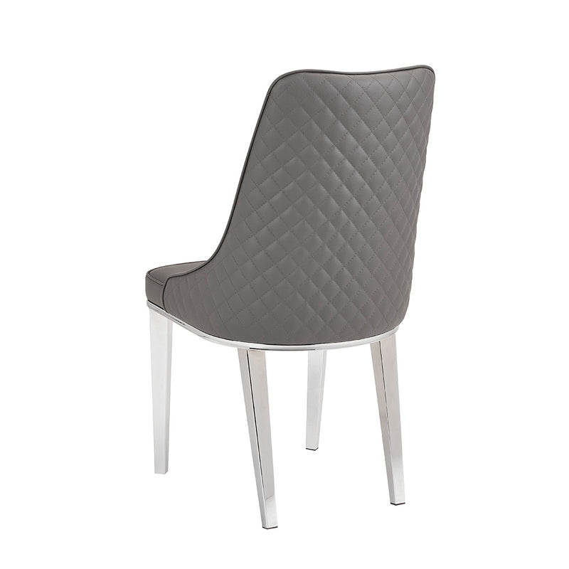 Baudelaire Grey Leatherette-Dining Chair XC