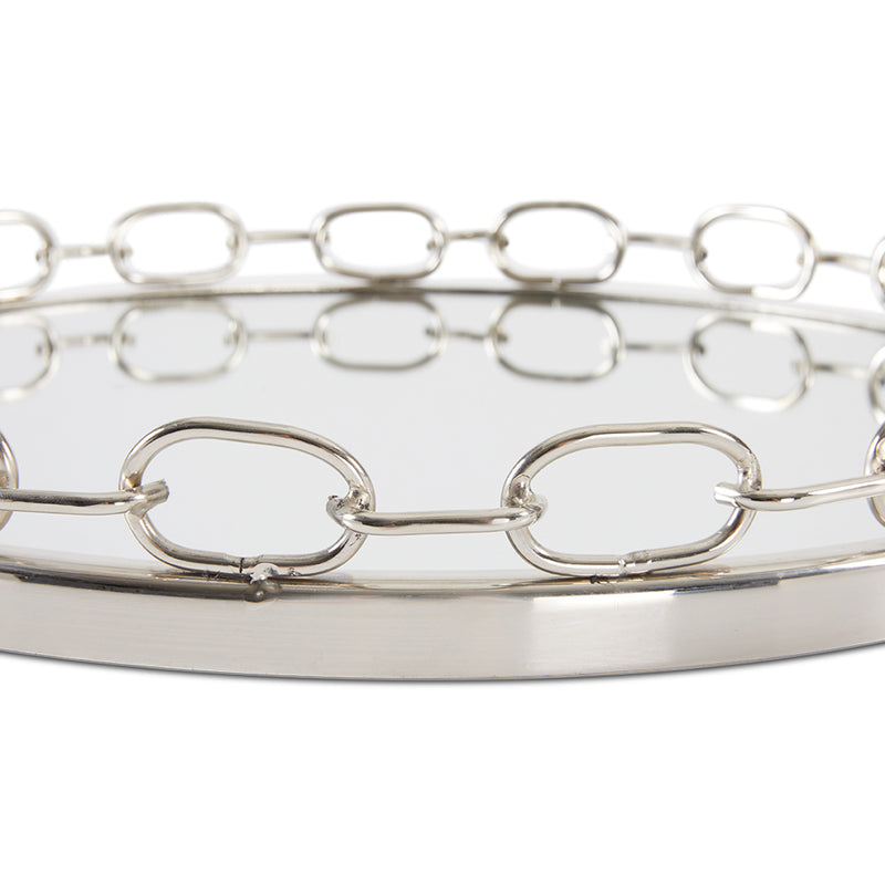 Chain Link Silver-Tray XC (Set Of Two)