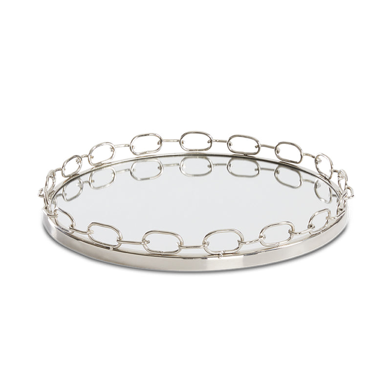 Chain Link Silver-Tray XC (Set Of Two)