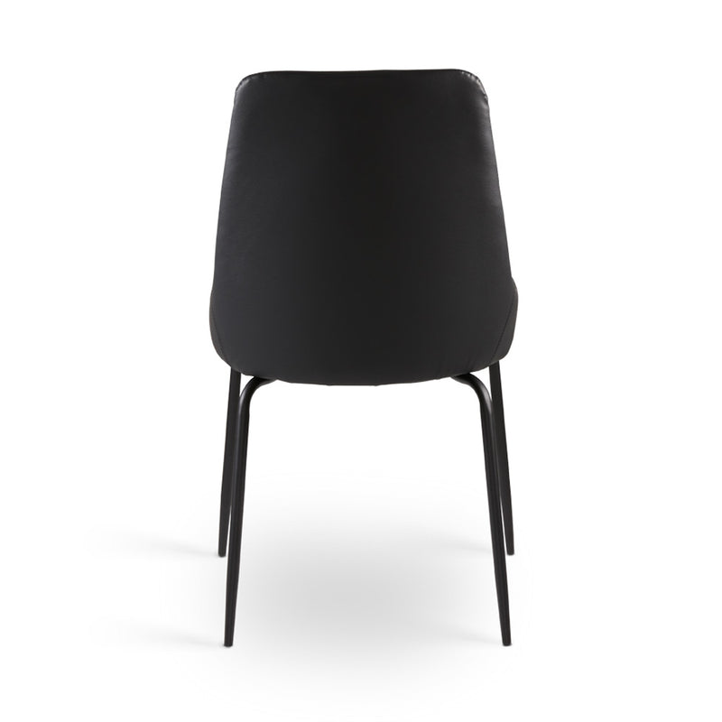 Moira Black Leatherette-Dining Chair XC