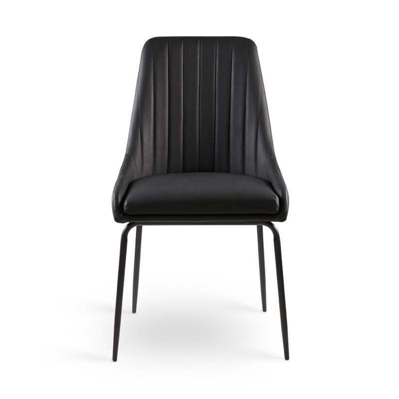 Moira Black Leatherette-Dining Chair XC