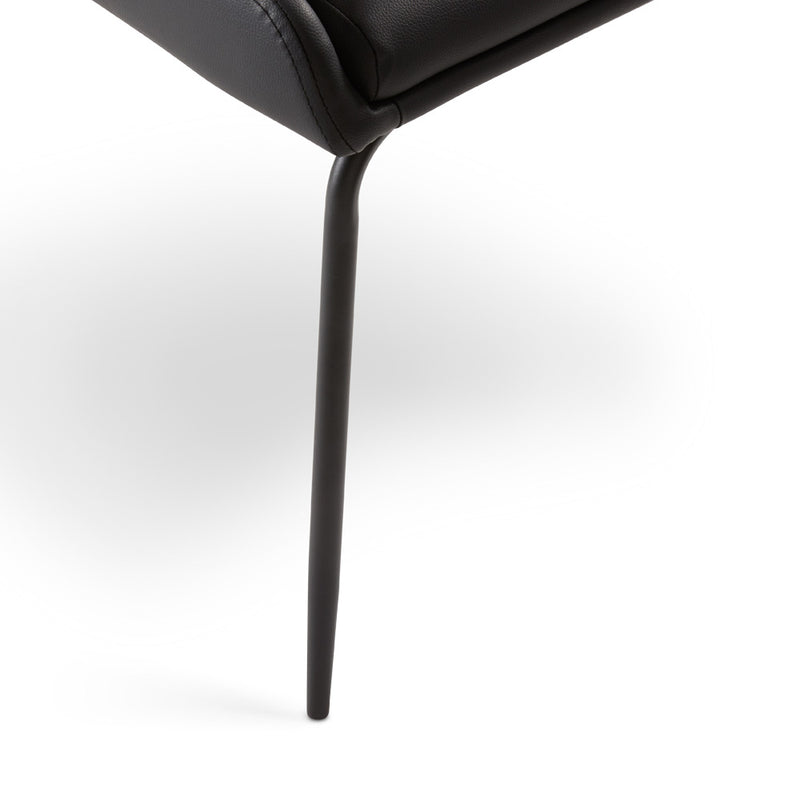 Moira Black Leatherette-Dining Chair XC