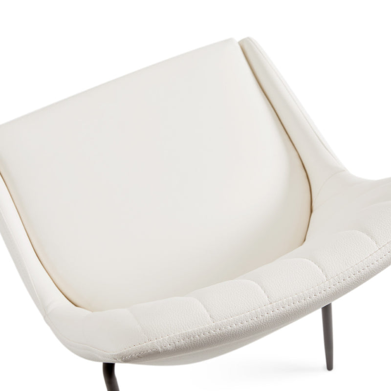 Moira White Leatherette-Dining Chair XC