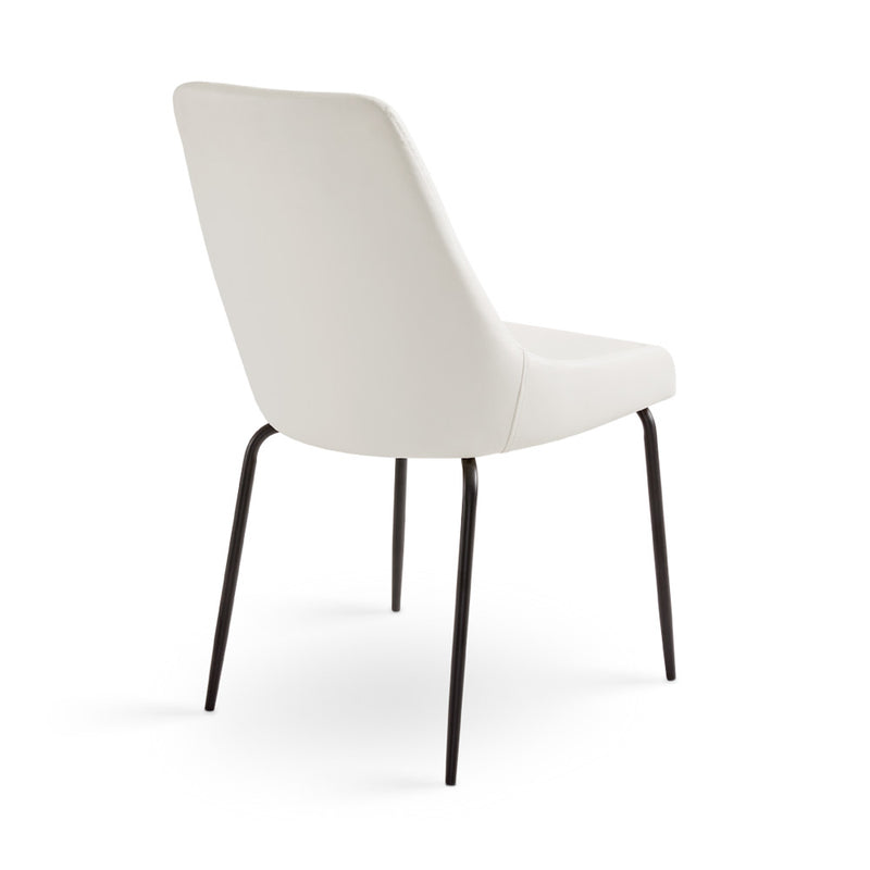 Moira White Leatherette-Dining Chair XC