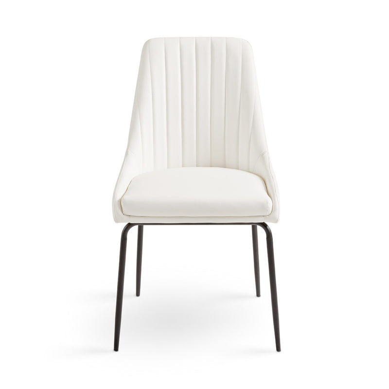 Moira White Leatherette-Dining Chair XC