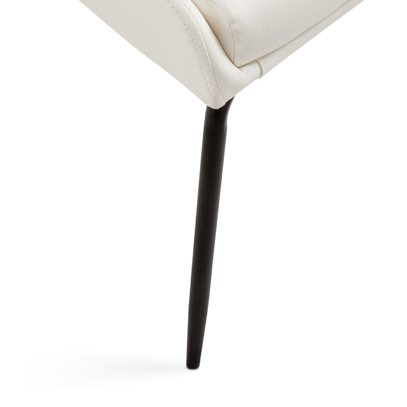 Moira White Leatherette-Dining Chair XC