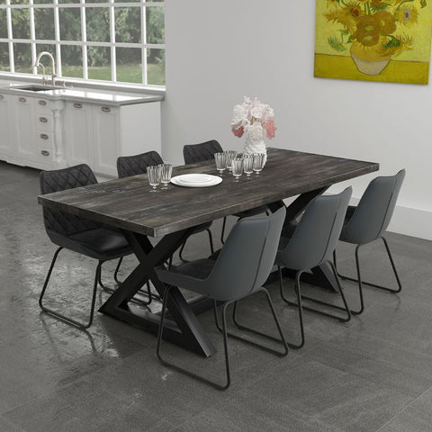 Zax Rectangular Distressed Grey -Dining Table WW