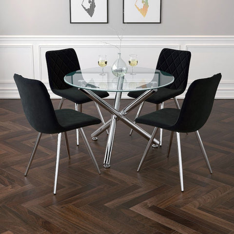 Solara II Chrome -Dining Table WW