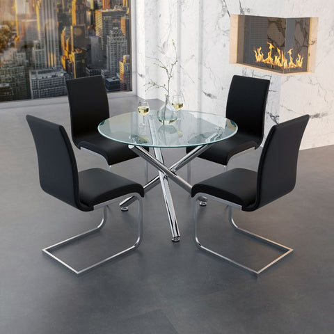 Solara II Chrome -Dining Table WW