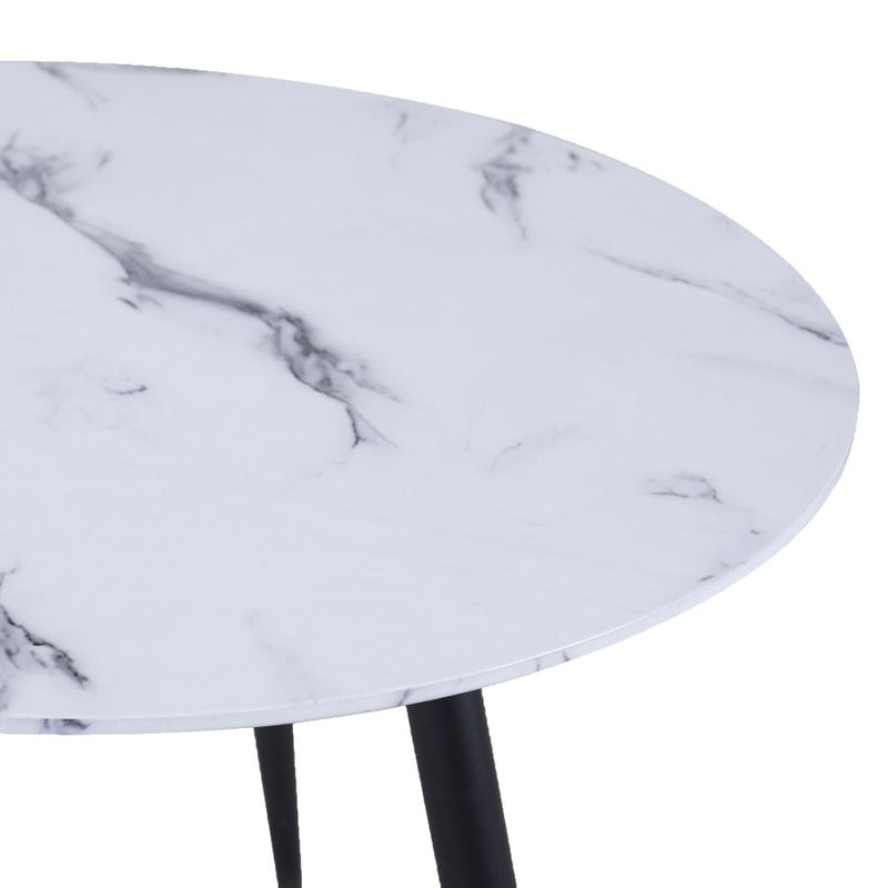 Emery Round  White and Black -Dining Table WW