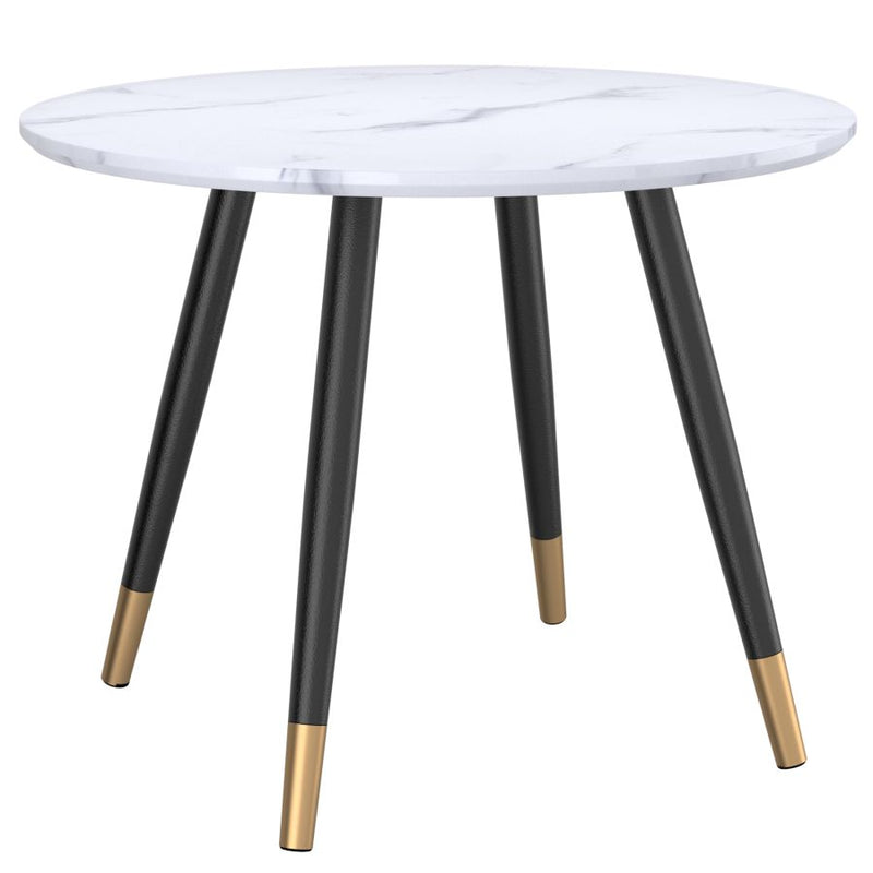 Emery Round  White and Black -Dining Table WW