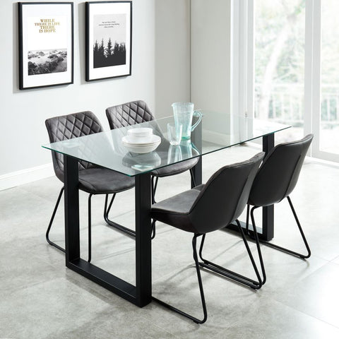 Franco Rectangular Black -Dining Table WW