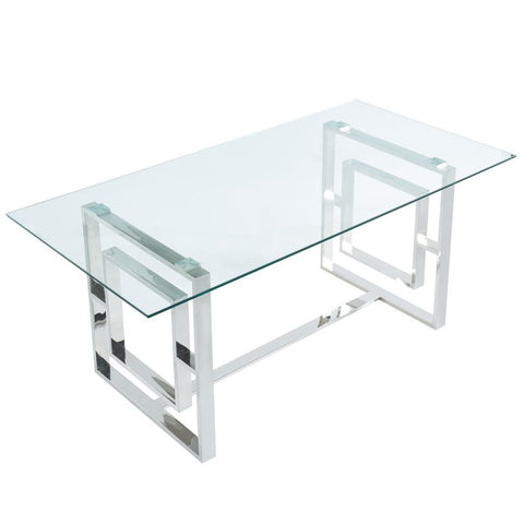 Eros Rectangular Silver-Dining Table WW