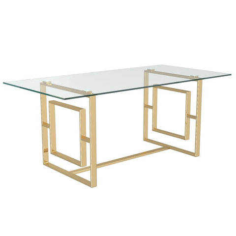 Eros Rectangular Gold -Dining Table WW