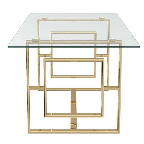 Eros Rectangular Gold -Dining Table WW