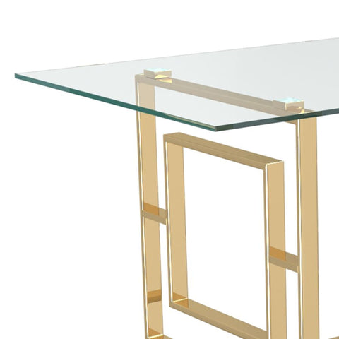 Eros Rectangular Gold -Dining Table WW