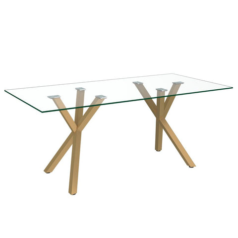 Stark Rectangular Aged Gold -Dining Table WW