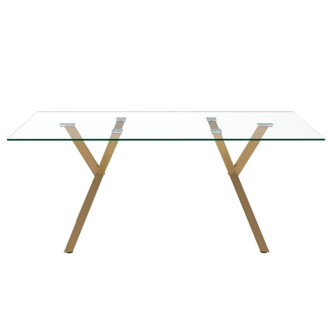 Stark Rectangular Aged Gold -Dining Table WW