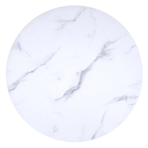 Zilo 48" White Faux Marble and Black -Dining Table WW