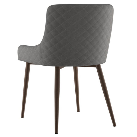 Bianca Grey With Walnut Legs-Dining Chair WW (Set Of Two)