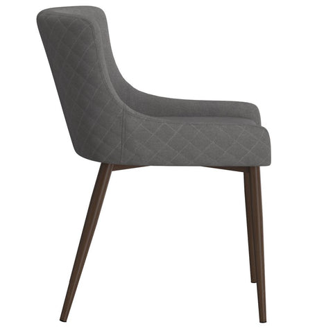 Bianca Grey With Walnut Legs-Dining Chair WW (Set Of Two)