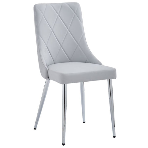 Devo Grey Faux Leather -Dining Chair WW (Set Of Two)