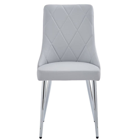 Devo Grey Faux Leather -Dining Chair WW (Set Of Two)