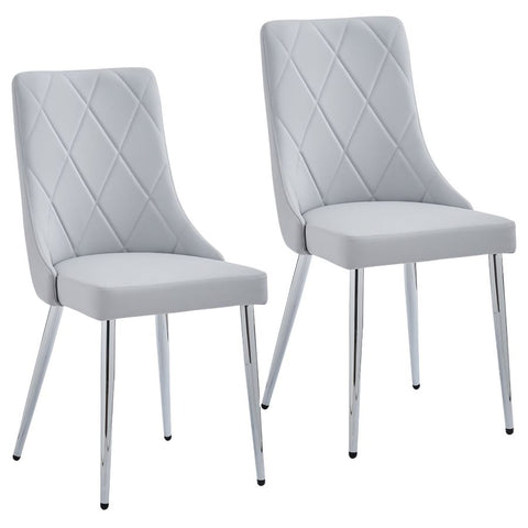 Devo Grey Faux Leather -Dining Chair WW (Set Of Two)