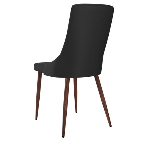 Cora Faux Black Leather- Dining Chair WW (Set Of Two)