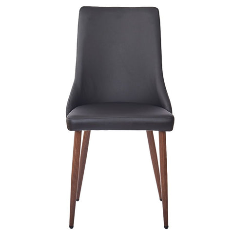 Cora Faux Black Leather- Dining Chair WW (Set Of Two)