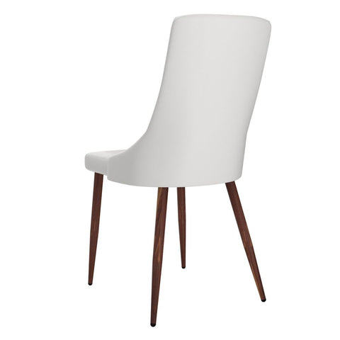 Cora Faux White Leather- Dining Chair WW (Set Of Two)