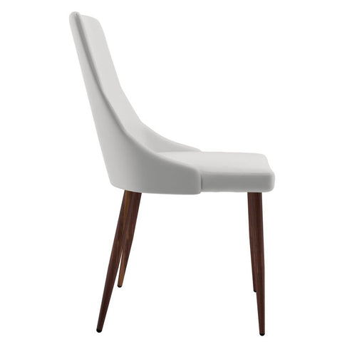 Cora Faux White Leather- Dining Chair WW (Set Of Two)