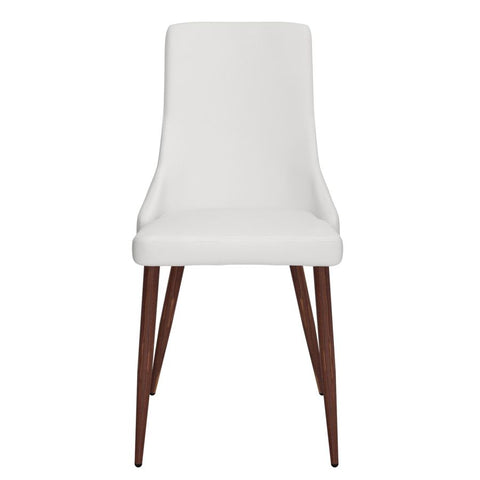 Cora Faux White Leather- Dining Chair WW (Set Of Two)