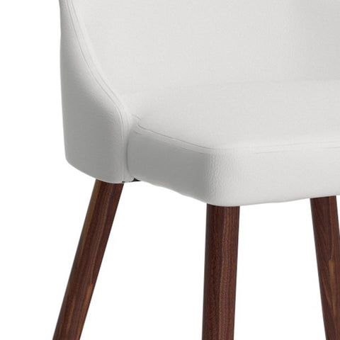 Cora Faux White Leather- Dining Chair WW (Set Of Two)