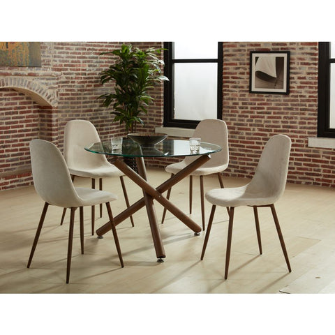 Lyna Beige -Dining Chair WW (Set Of Four)