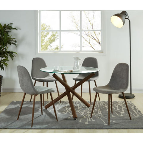 Lyna Grey -Dining Chair WW (Set Of Four)