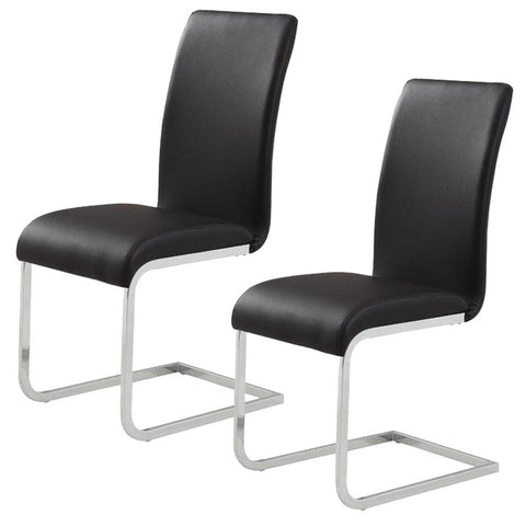 Maxim Black Faux Leather -Dining Chair WW (Set Of Two)