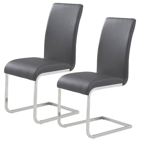 Maxim Grey Faux Leather -Dining Chair WW (Set Of Two)