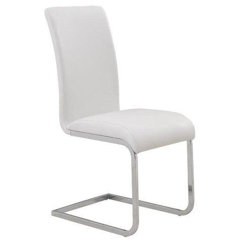 Maxim White Faux Leather -Dining Chair WW (Set Of Two)