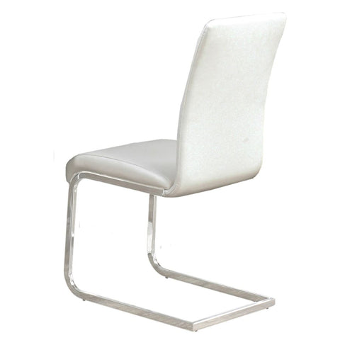 Maxim White Faux Leather -Dining Chair WW (Set Of Two)