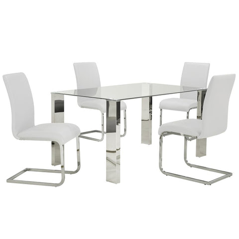 Maxim White Faux Leather -Dining Chair WW (Set Of Two)