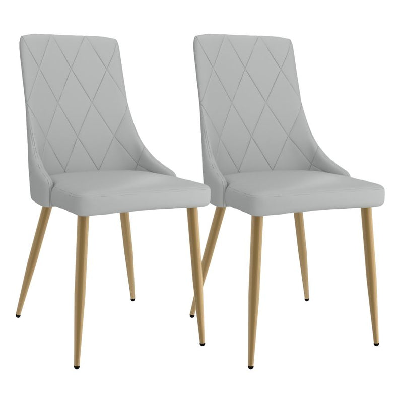 Antoine Grey Faux Leather -Dining Chair WW (Set Of Two)