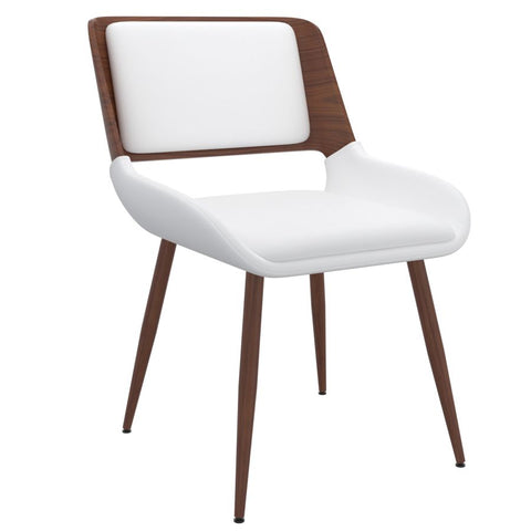 Hudson White Faux Leather- Dining Chair WW