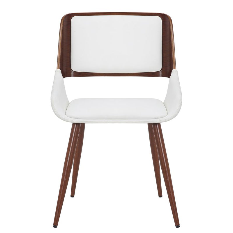 Hudson White Faux Leather- Dining Chair WW