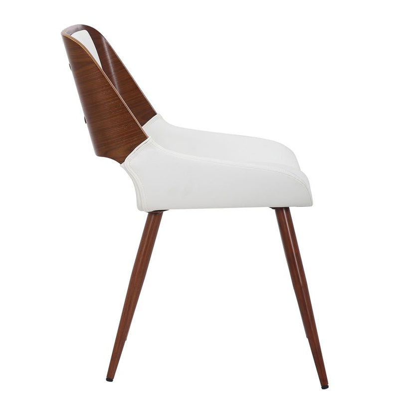 Hudson White Faux Leather- Dining Chair WW